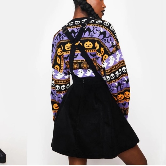 Cute overall mini dress with pockets preowned - Picture 16 of 16